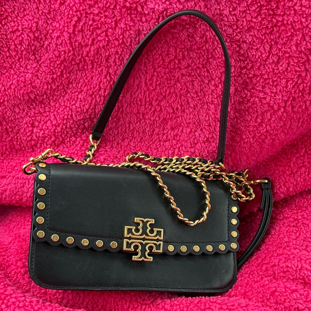 Tory Burch Britten Studded Wristlet with Chain